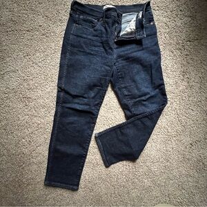 Madewell Women's Mid Rise Stovepipe Jeans - Dark Blue